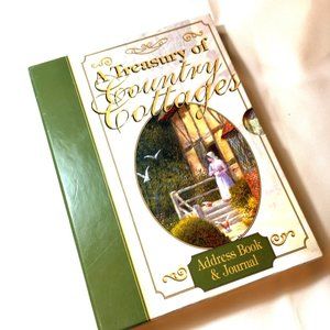 Address & Journal Box Book Set Country Cottage NOS